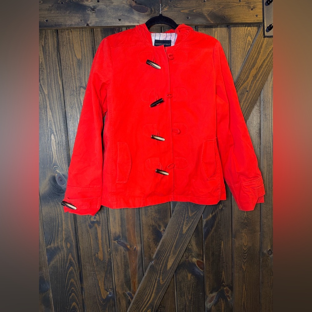 Banana Republic Toggle Coat‎ Hooded Jacket Preppy Nautical Classic